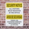 Signmission Visitors Must Register Bilingual OSHA Security Notice Sign, Plastic, 12in W x 18in L, 2PK OS-2PACK-SN-P-1218-L-11666 - alternate 6
